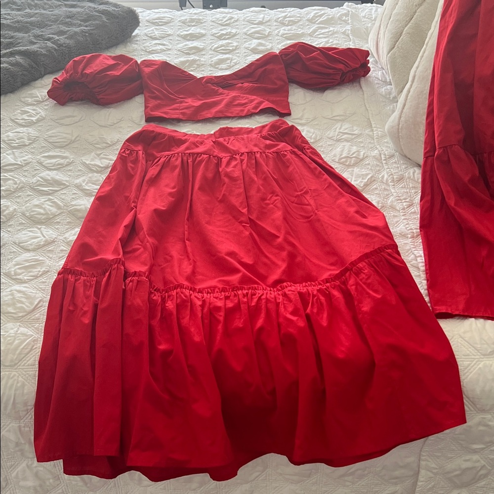Abercrombie & Fitch Red Two-Piece Dress